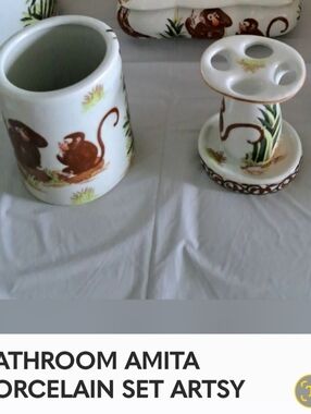 Decorative bathroom  PORCELAIN SET ARTSY VINTAGE AMITA